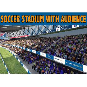 3D Soccer Stadium with Audience model